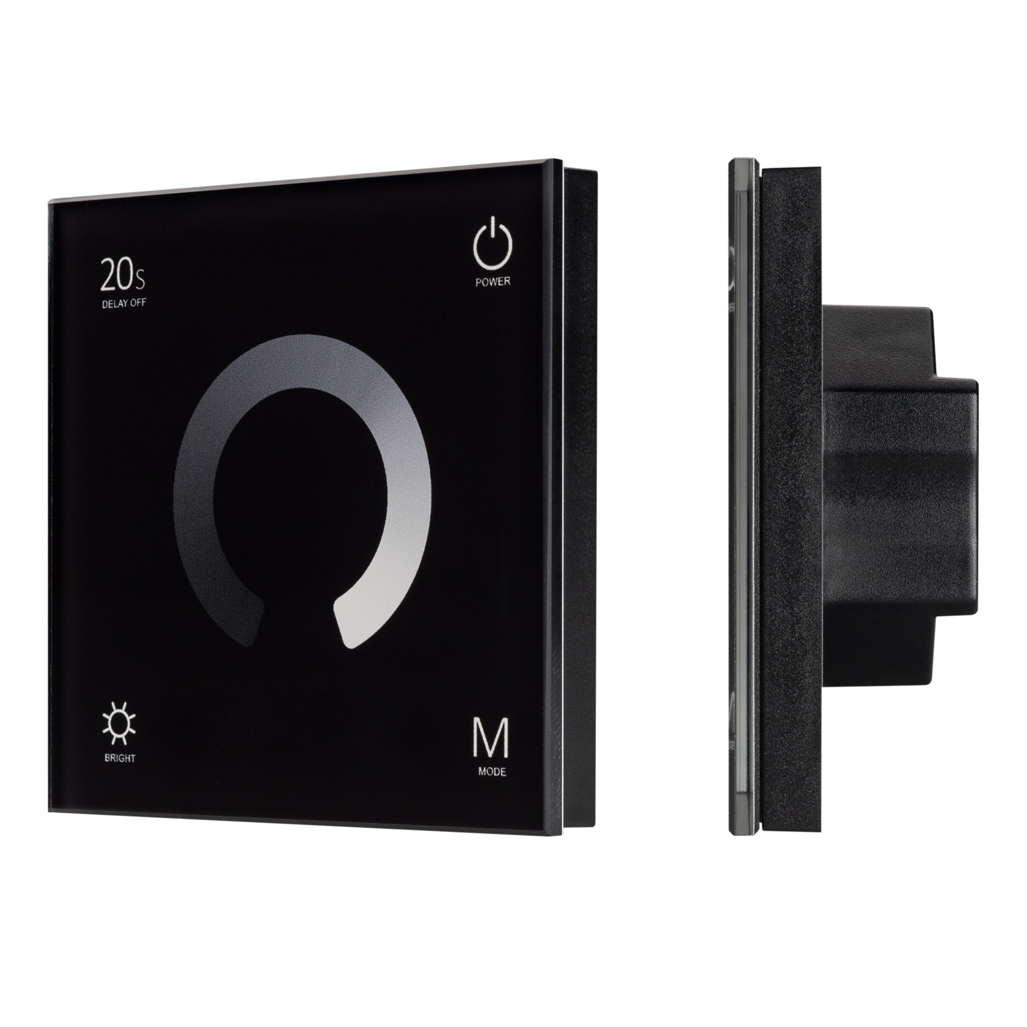 Панель SMART-P4-DIM-G-IN Black (12-24V, 4x3A, Sens, 2.4G) 034778 - Arlight