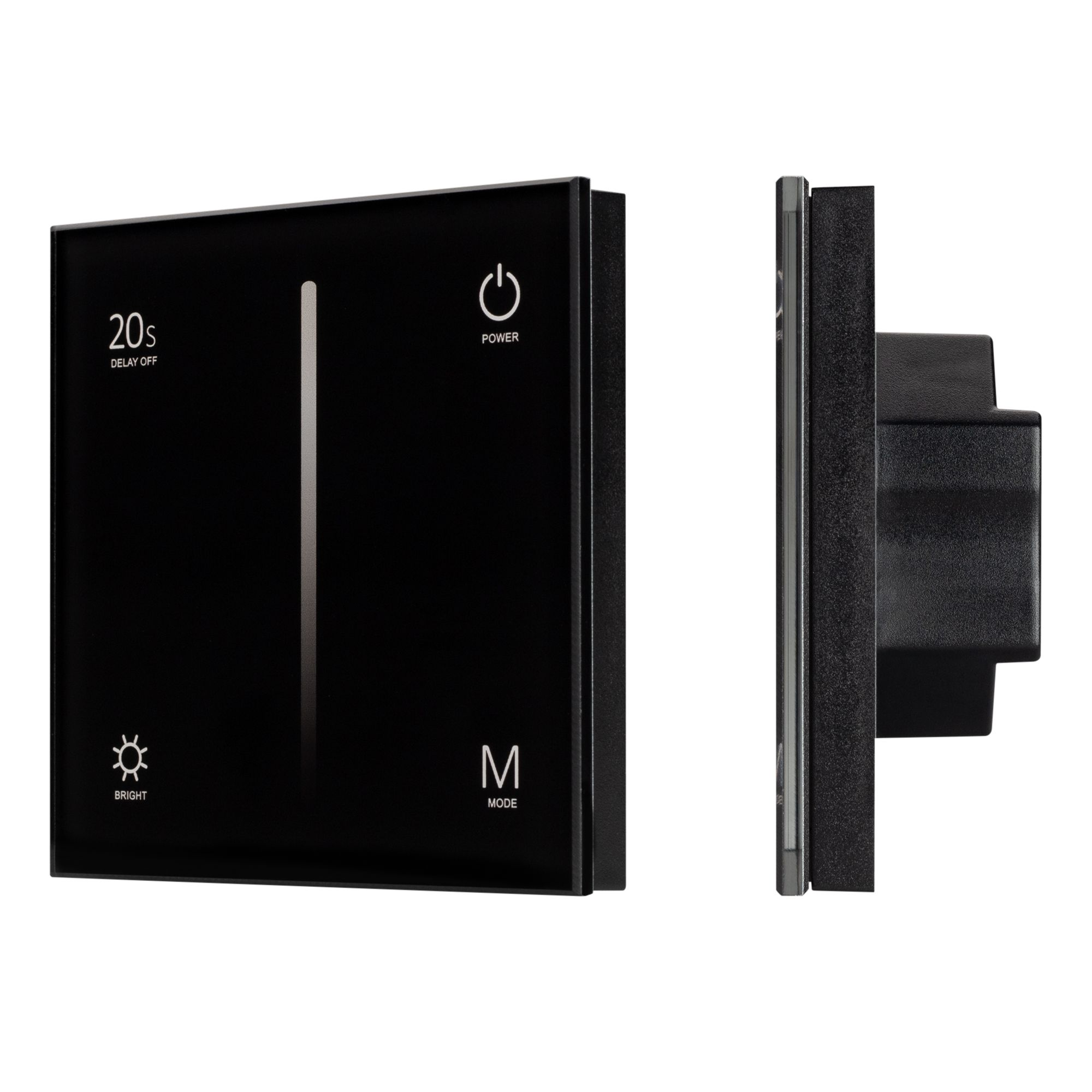 Панель SMART-P6-DIM-G-IN Black (12-24V, 4x3A, Sens, 2.4G) 034780 - Arlight