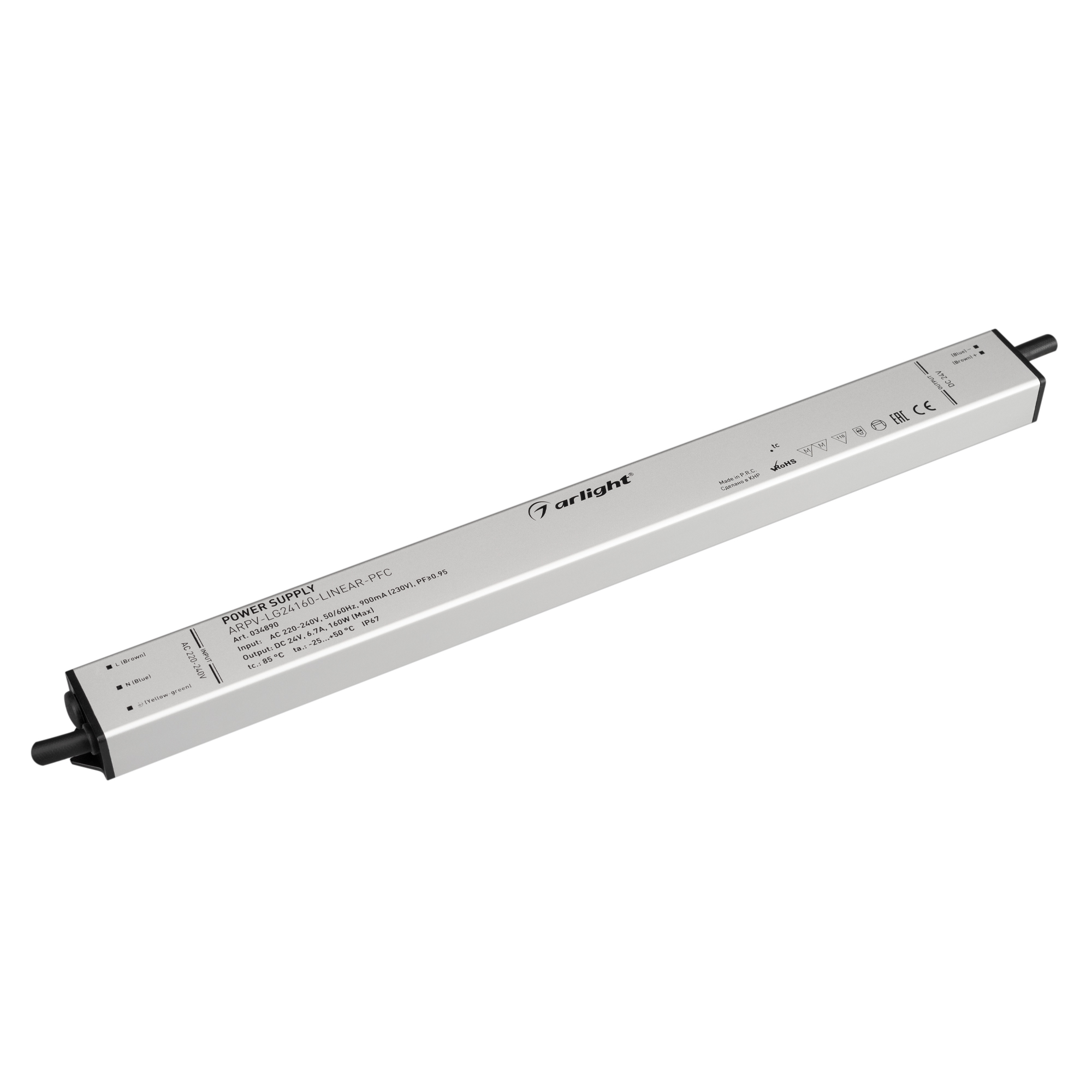 Блок питания ARPV-LG24160-LINEAR-PFC (24V, 6.7A, 160W) 034890 - Arlight