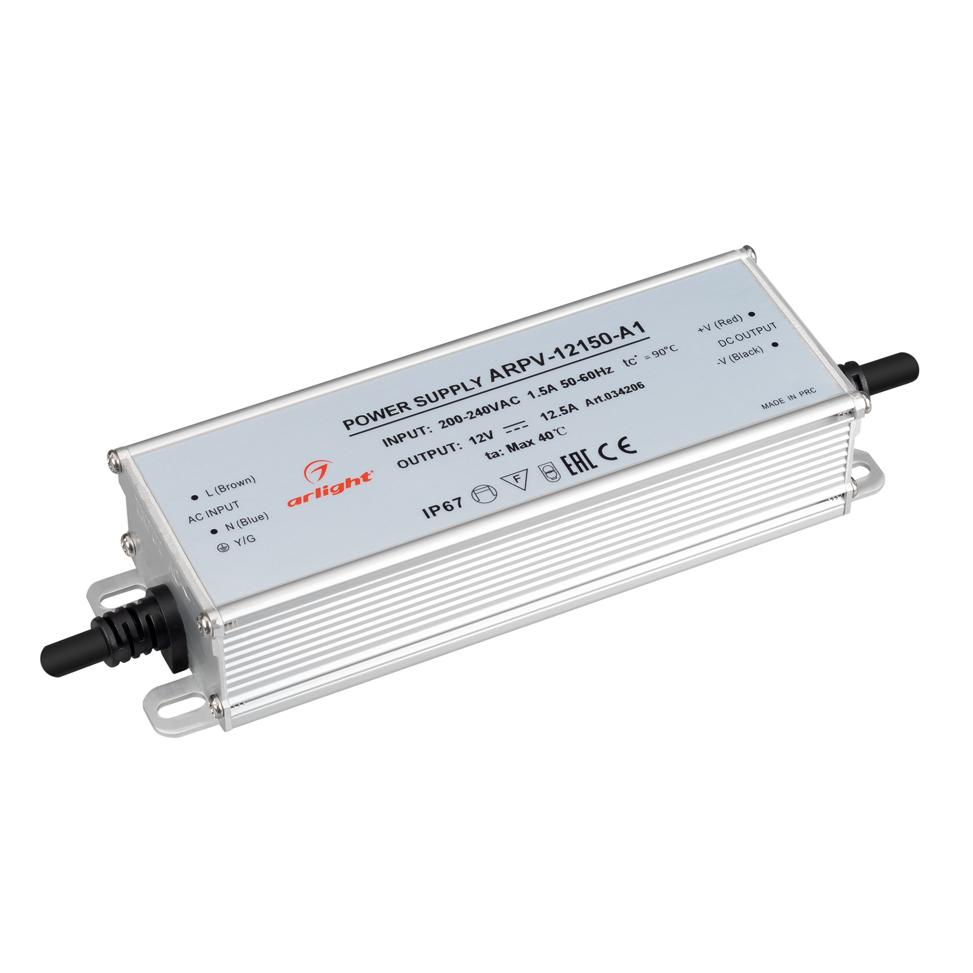 Блок питания ARPV-12150-A1 (12V, 12.5A, 150W) 034206 - Arlight