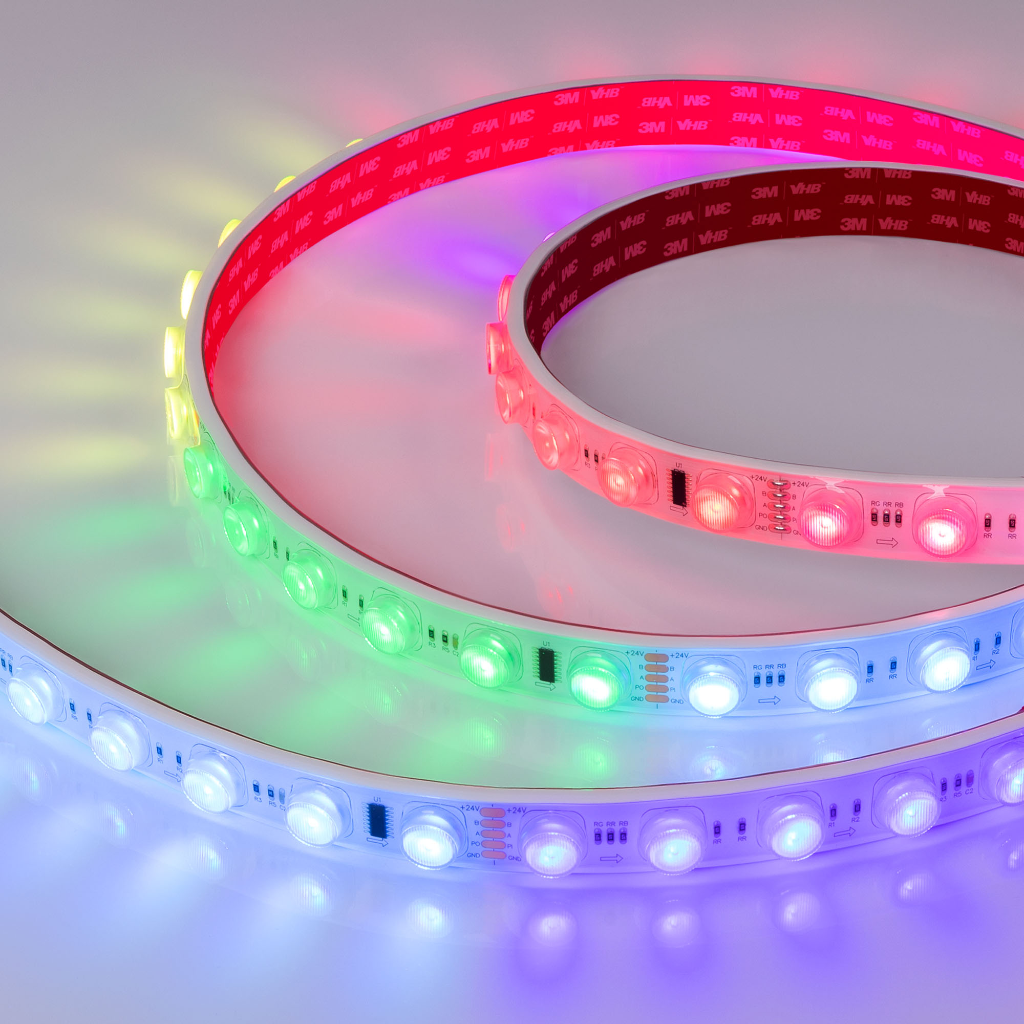 Купить Лента герметичная DMX-FLT-PS-S36-23mm 24V RGB-PX6 (20 W/m, IP67, 30deg, 5m) 038297 Arlight оптом в Москве