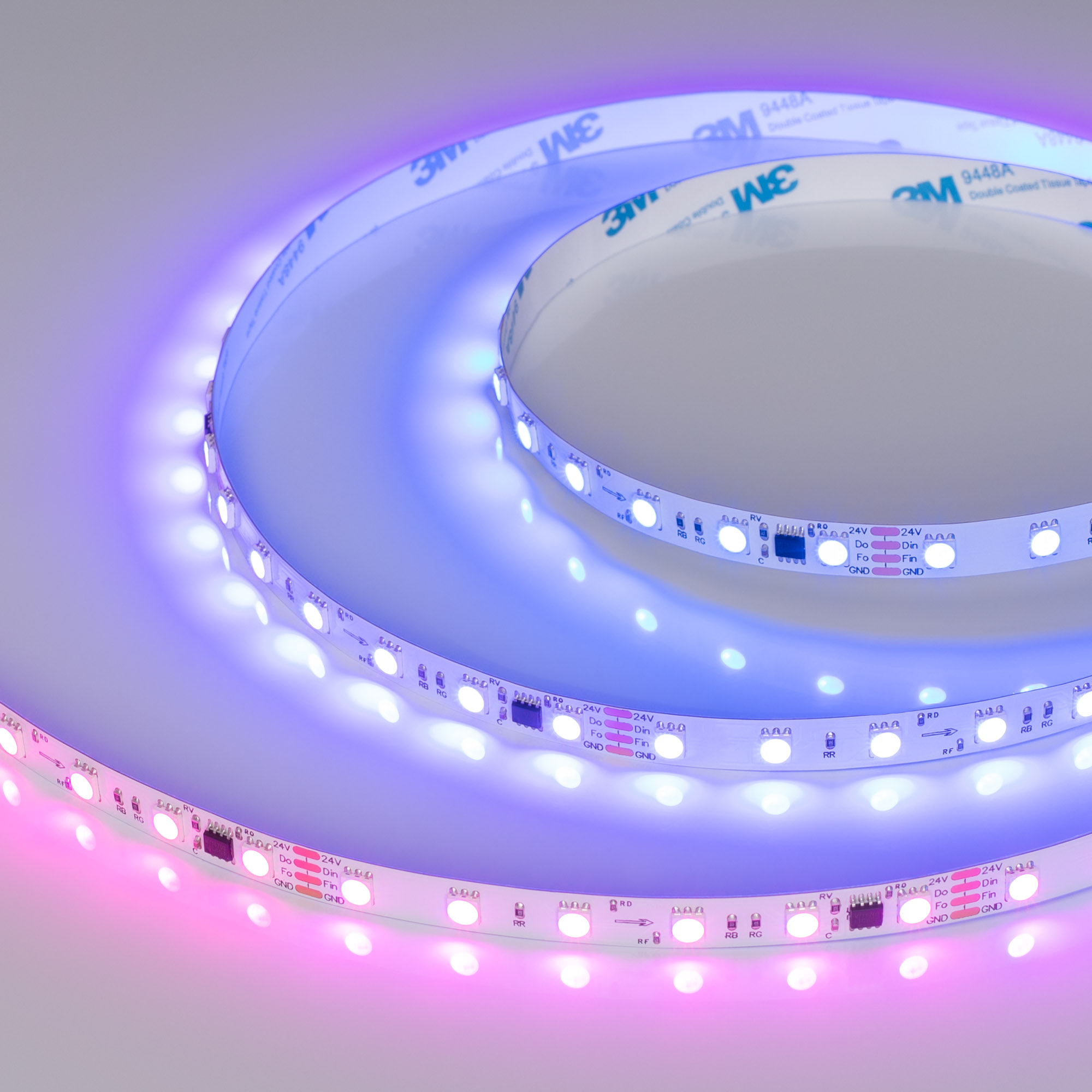 Купить Лента SPI-B60-10mm 24V RGB-PX6-BPT (12 W/m, IP20, 5060, 5m) 039180 Arlight оптом в Москве