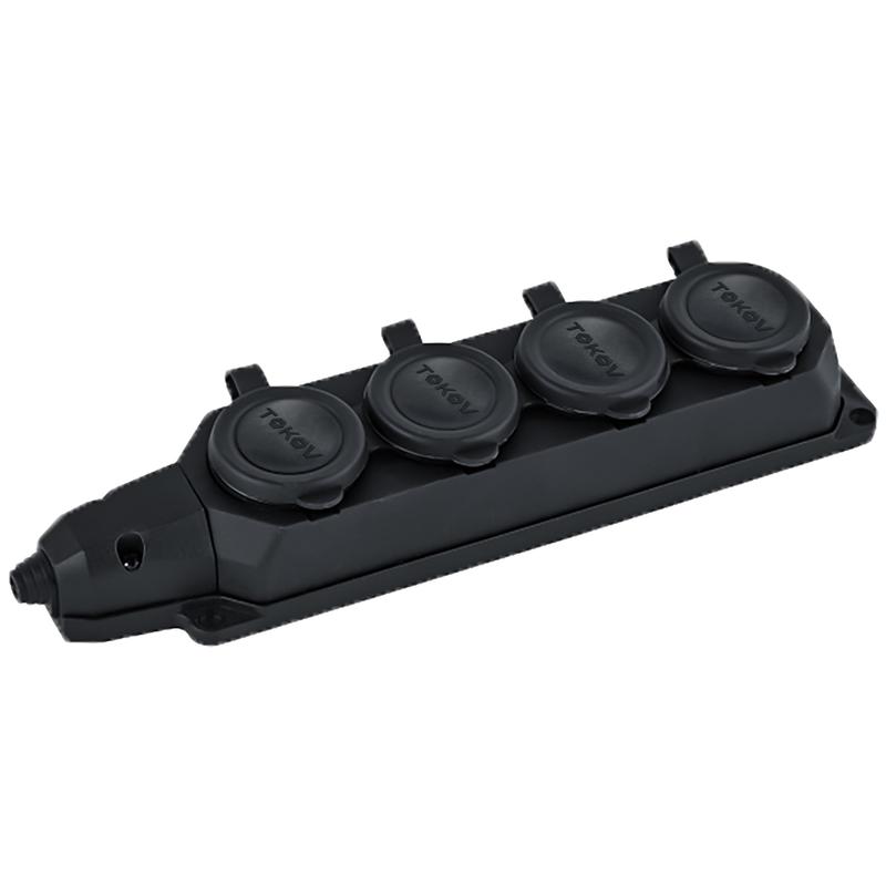 Колодка удлинителя 4-м 16А с заземл. каучук TKE-C05-KK4-Z - TOKOV ELECTRIC