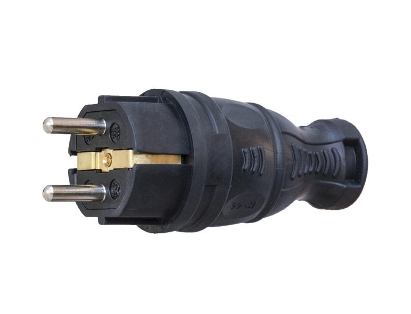 Вилка прямая 16А с заземл. каучук TKE-C05-KV-Z - TOKOV ELECTRIC