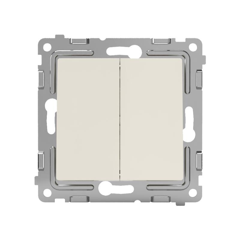 Выключатель 2-кл. СП Pixel 10А IP20 механизм беж. TKE-PX-V2-C02 - TOKOV ELECTRIC