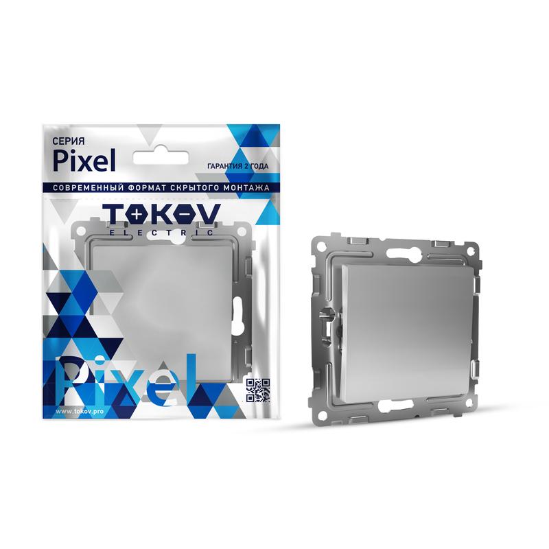 Выключатель 1-кл. СП Pixel 10А IP20 механизм алюм. TKE-PX-V1-C03 - TOKOV ELECTRIC