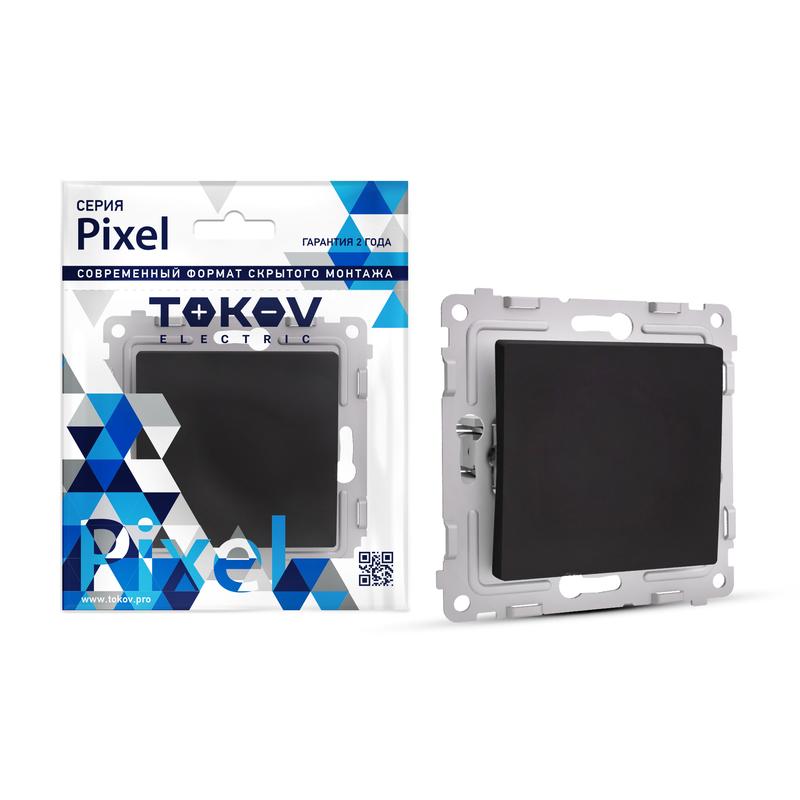 Выключатель 1-кл. СП Pixel 10А IP20 механизм карбон TKE-PX-V1-C14 - TOKOV ELECTRIC