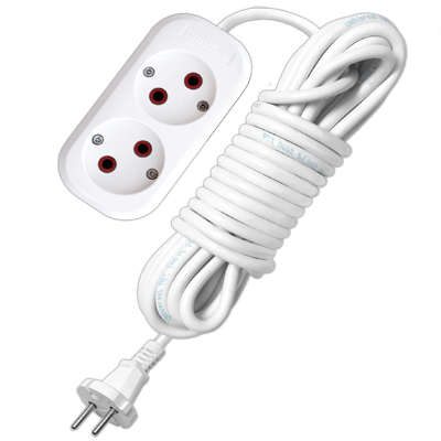Удлинитель 2х2м без заземл. 6А IP20 У6-011М ПВС 2х0.75 011М-02 - UNIVersal
