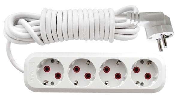 Удлинитель 4х10м с заземл. 10А IP20 У10-555 ПВС 3х1 555-10 - UNIVersal