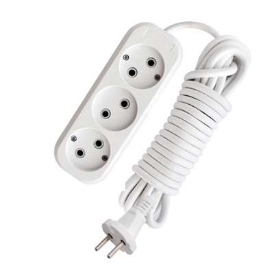 Удлинитель 3х7м без заземл. 10А IP20 Е-203 ПВС 2х1 АБС-пластик 9631966 - UNIVersal