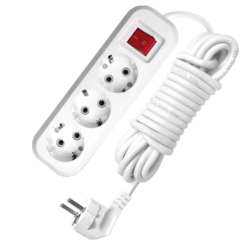 Удлинитель 3х7м с заземл. 10А IP20 S-303 ПВС 3х1 с выкл. 9631988 - UNIVersal
