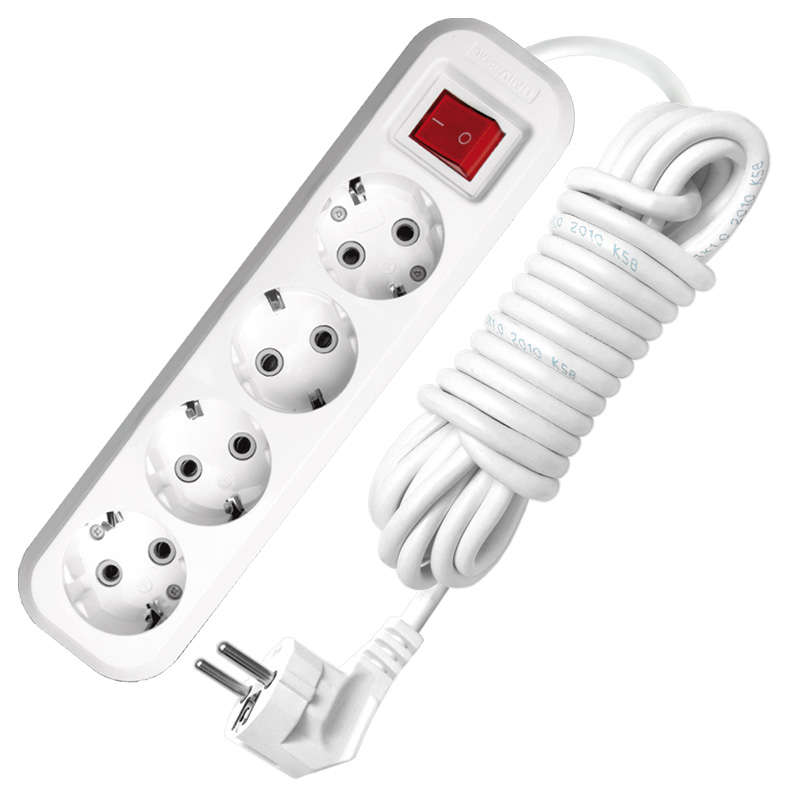Удлинитель 4х7м с заземл. 10А IP20 S-304 ПВС 3х1 с выкл. 9631992 - UNIVersal