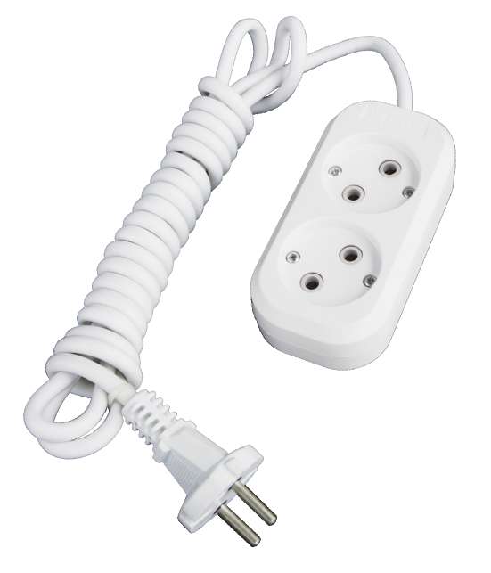 Удлинитель 2х7м без заземл. 10А IP20 Е-202 ПВС 2х1 АБС-пластик 9631962 - UNIVersal