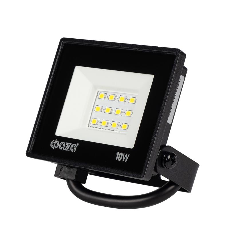 Прожектор светодиодный СДО-20 10Вт 6500К IP65 230В BL ДО прозр. закален. стекло 5047242 - ФАZА
