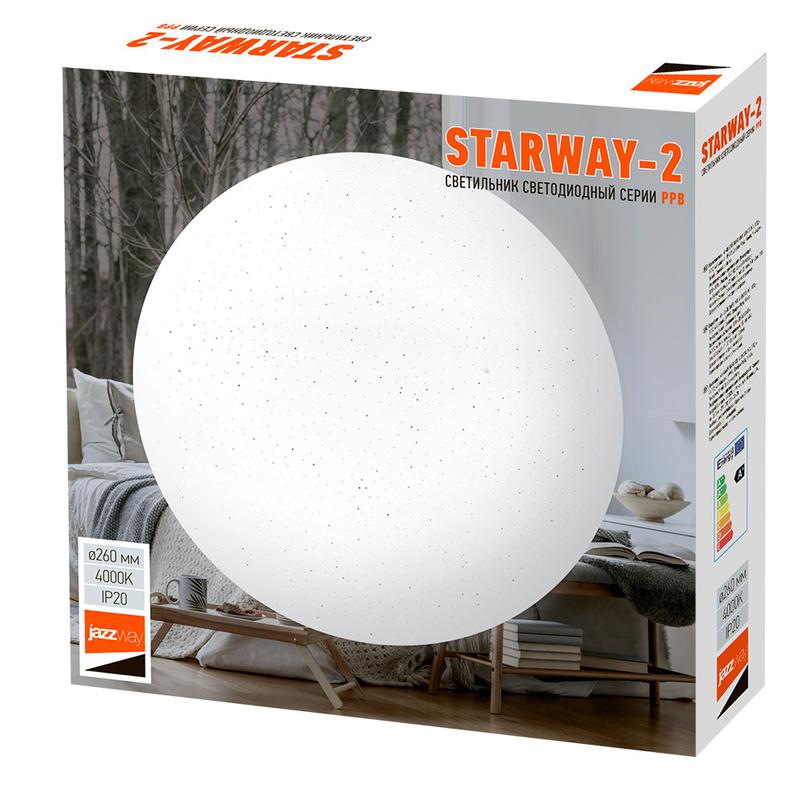 Светильник светодиодный декоративный PPB Starway-2 24Вт 4000К IP20 d260х55 настенно-потолочный бытовой 5025479 - Jazzway