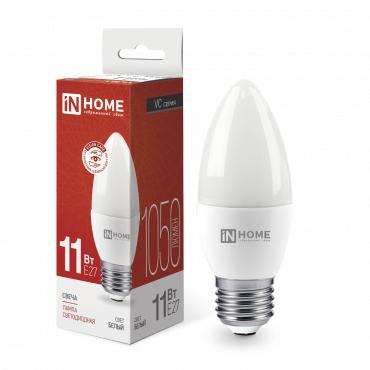Лампа светодиодная LED-СВЕЧА-VC 11Вт свеча 4000К нейтр. бел. E27 1050лм 230В 4690612020495 - IN HOME