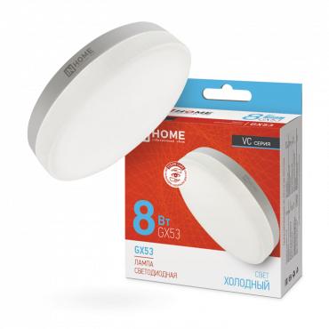 Лампа светодиодная LED-GX53-VC 8Вт таблетка 6500К холод. бел. GX53 760лм 230В 4690612020747 - IN HOME