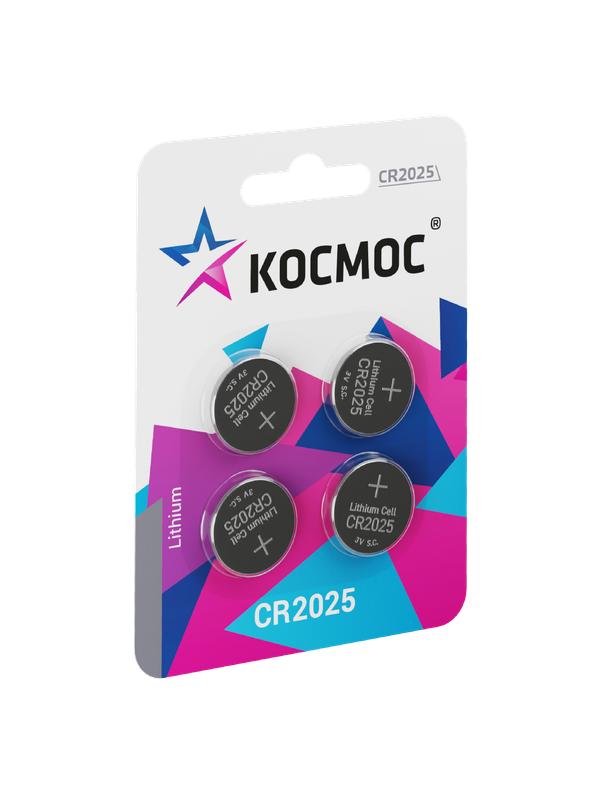 Элемент питания литиевый CR2025 4хBL (блист.4шт) KOC2025BL4 - Космос