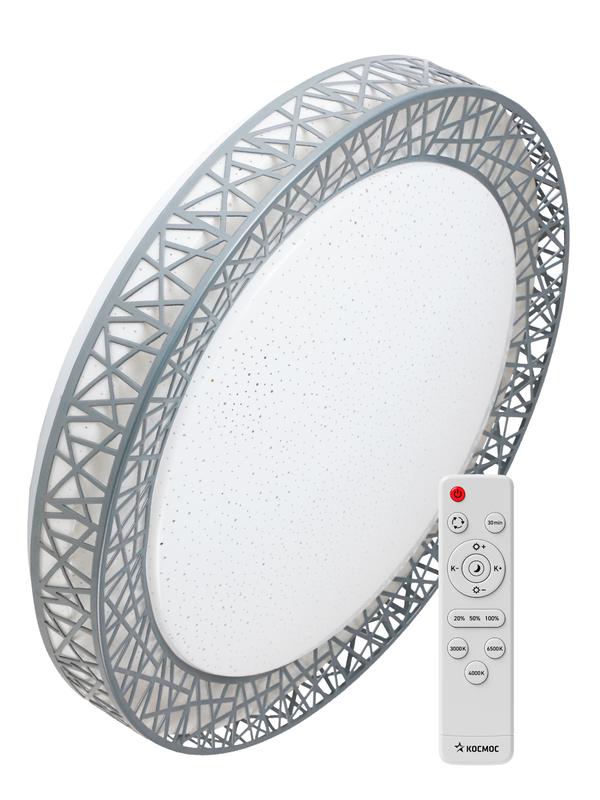 Светильник светодиодный PREMIUM Loft-B 55Вт 230В 3000-6500К 4400лм IP40 390х105мм настенно-потолоч. управляемый с пультом ДУ КОСМОС KSLofG55W - Космос