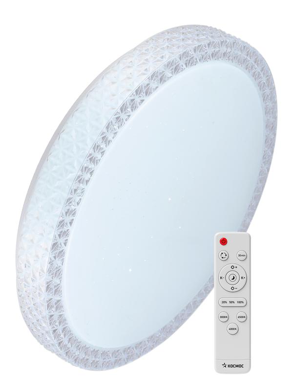 Светильник светодиодный PREMIUM SAPHIR 120Вт 230В 3000-6500К 9600лм IP40 495х115мм настенно-потолоч. управляемый с пультом ДУ КОСМОС KSSaph120W - Космос