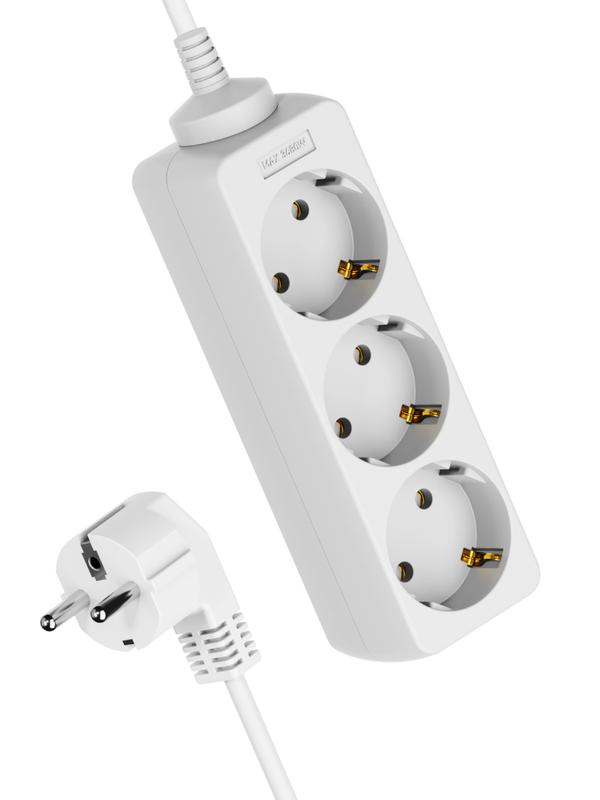 Удлинитель 3х5м с заземл. 16А IP20 ПВС 3х1 YKsm5m-3g-Z(K) - Космос