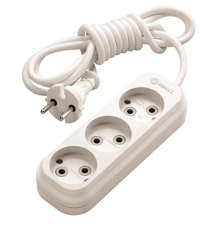 Удлинитель 3х10м без заземл. 10А IP20 MGP128 - Makel