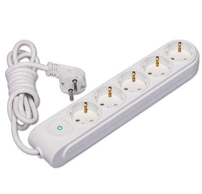 Удлинитель 5х5м с заземл. 16А IP20 с выкл. защ. шторки N5310063 - Makel