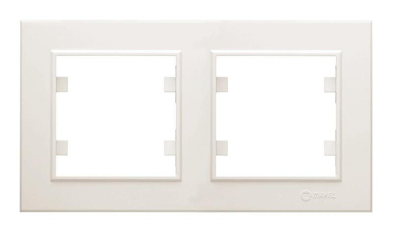 Рамка 2-м Karea горизонт. крем. 56010702 - Makel