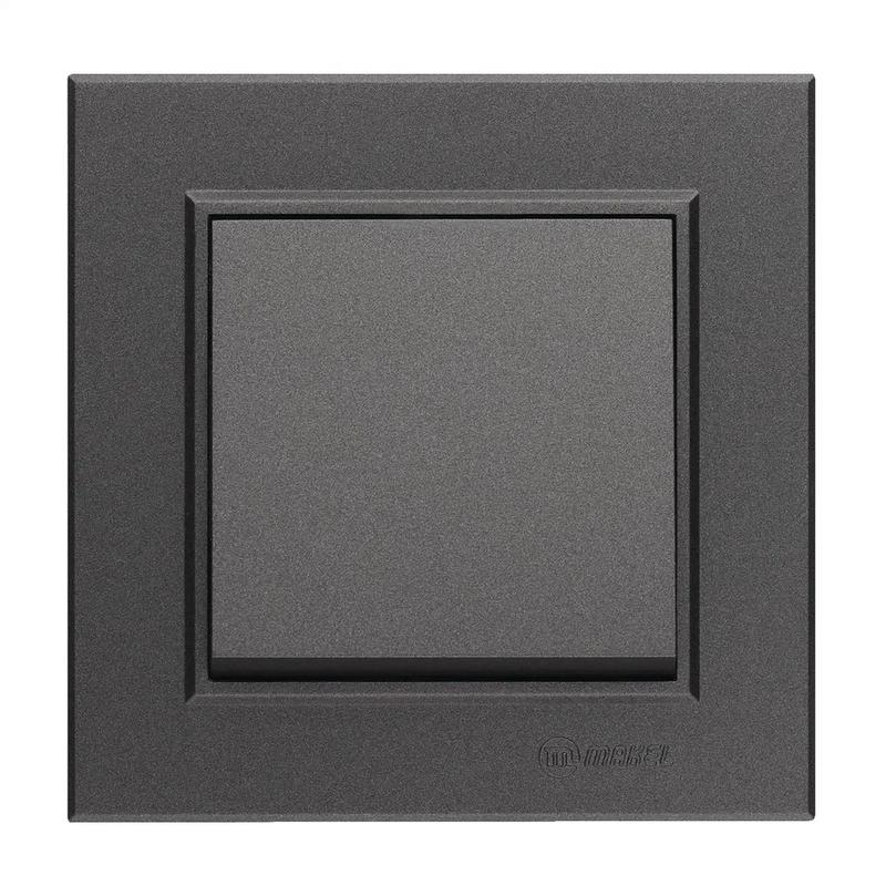 Выключатель 1-кл. СП Karea 10А IP20 дым. металлик 56050001 - Makel