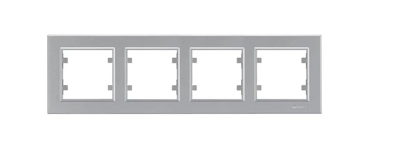 Рамка 4-м Karea горизонт. сереб. 56065704 - Makel