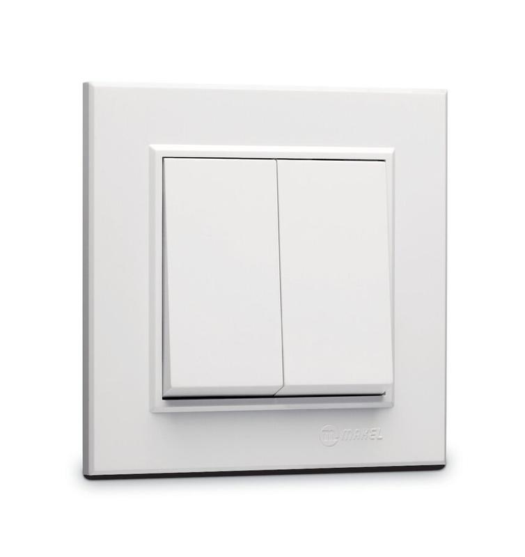 Выключатель 2-кл. СП Karea 10А IP20 бел. 56001003 - Makel