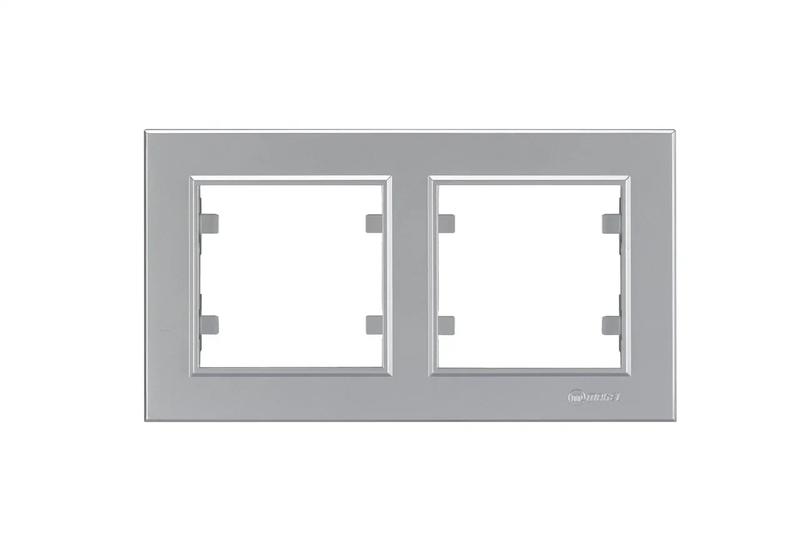 Рамка 2-м Karea горизонт. серебр. 56065702 - Makel