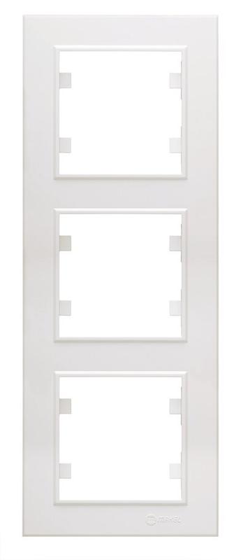 Рамка 3-м Karea вертик. бел. 56001708 - Makel