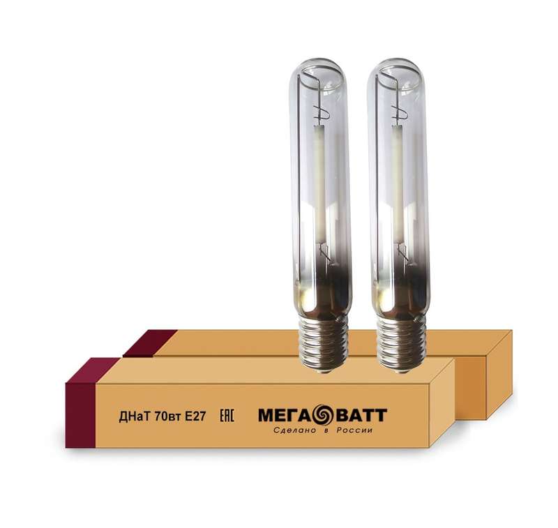 Лампа газоразрядная натриевая ДНаТ 70 E27 (25) 02911 - МЕГАВАТТ