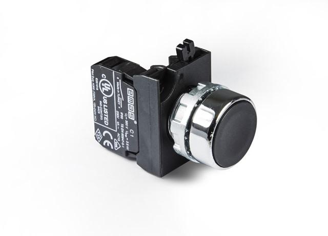 Кнопка нажимная круглая черн. CM100DH (1НО) EMAS CM100DH - CHINT