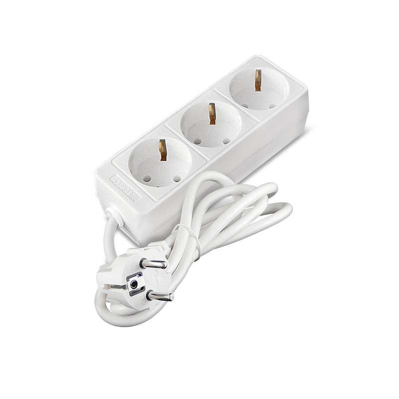 Удлинитель 3х1.5м с заземл. 10А IP20 2.2кВт ПВС 481S-9301 - Союз