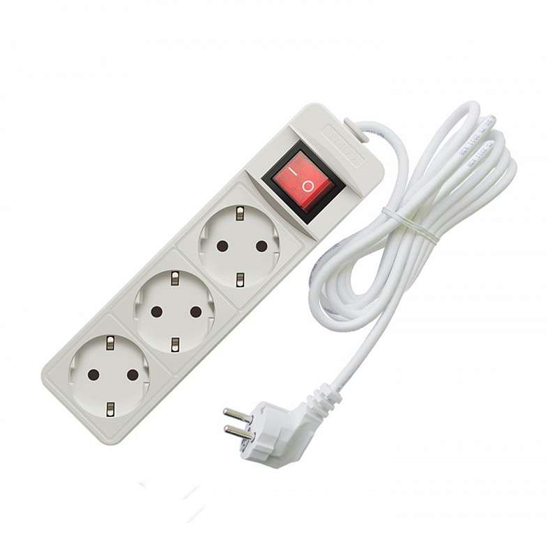 Удлинитель 3х3м с заземл. 16А IP20 3.5кВт ПВС с выкл. 481S-8303 - Союз