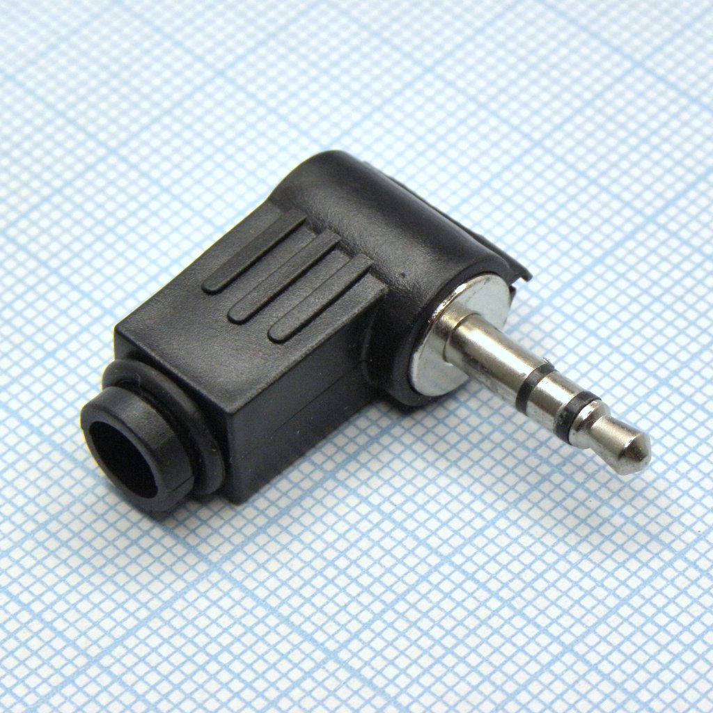 TRS 3.5 (mini plug) штекер угловой - .
