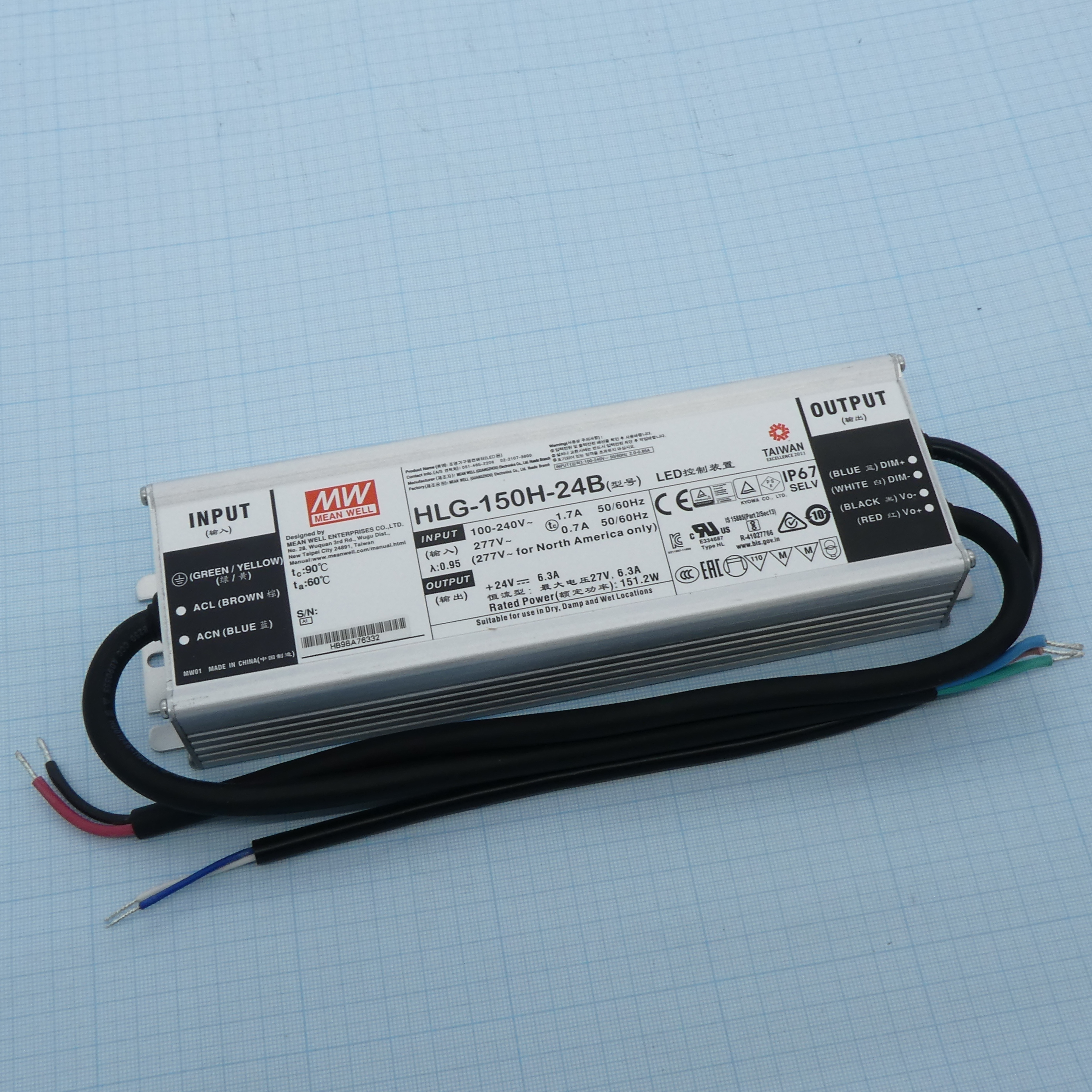 HLG-150H-24B - Mean Well