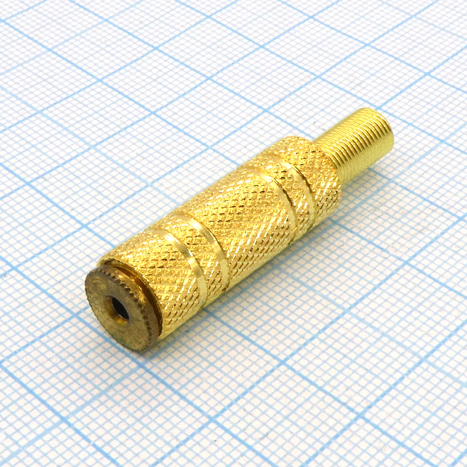 TRS 2.5 (micro jack) гнездо каб мет Gold - .