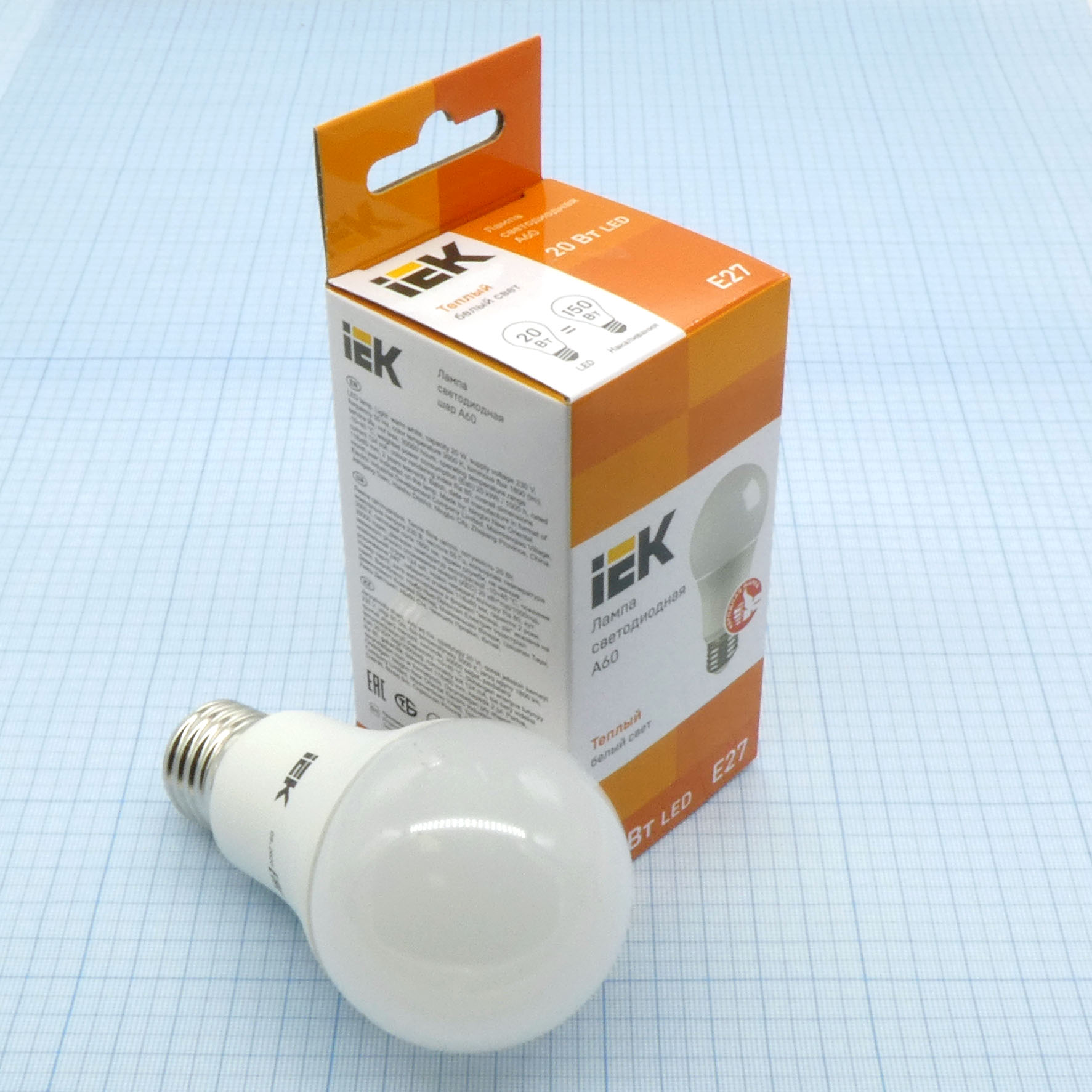 Лампа LED IEK 20W тёпл шар (246) - IEK