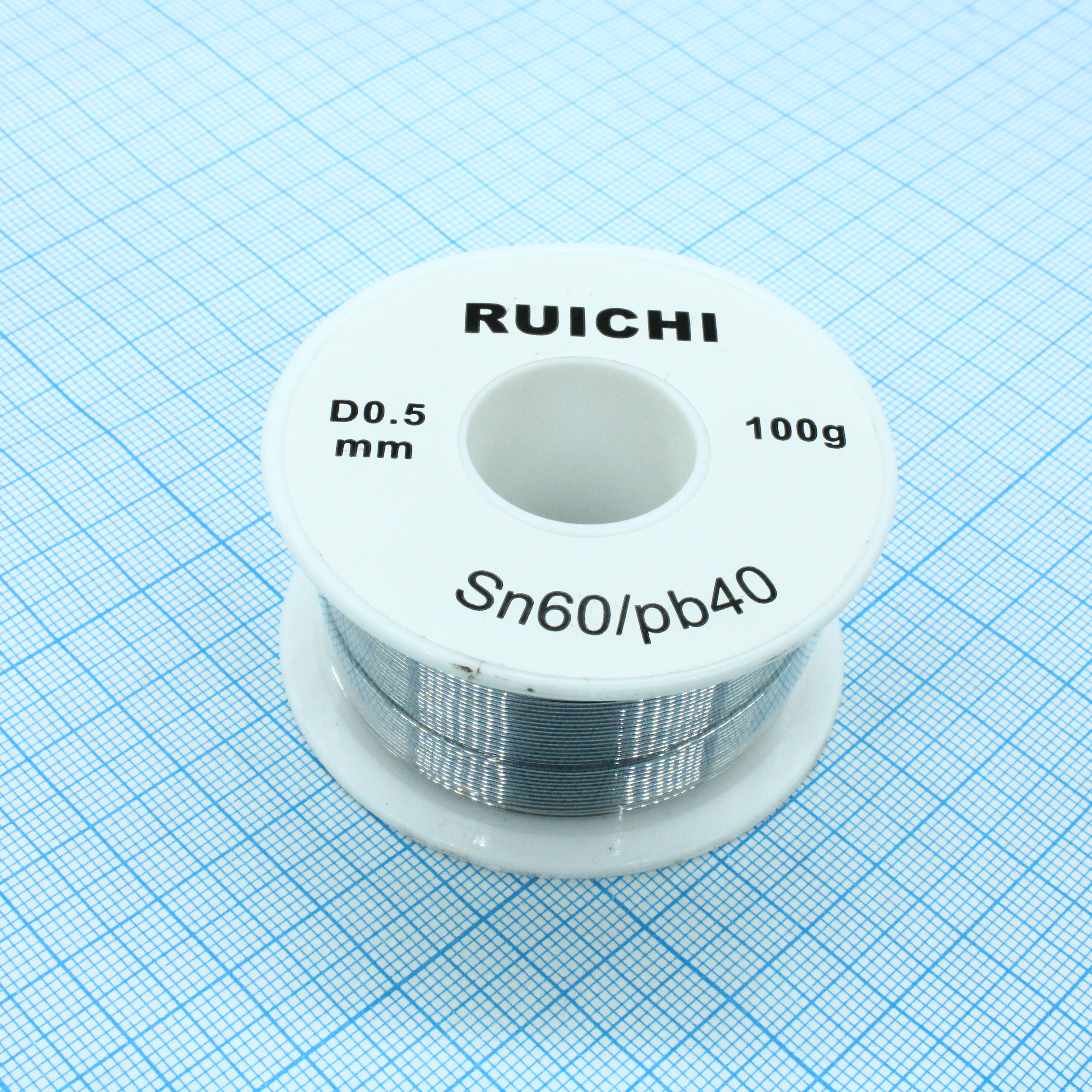 Припой SN60/PB40 0,5мм 100гр  без флюса - RUICHI