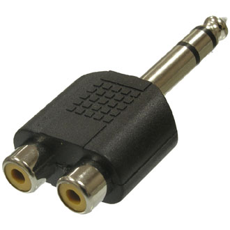 7-0176 / 6.35 STEREO-2RCA JACK - RUICHI