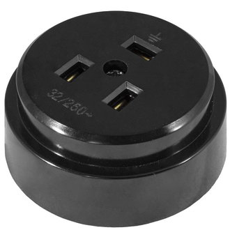 РШ 2P+PE 250В ЧЕРНАЯ - RUICHI