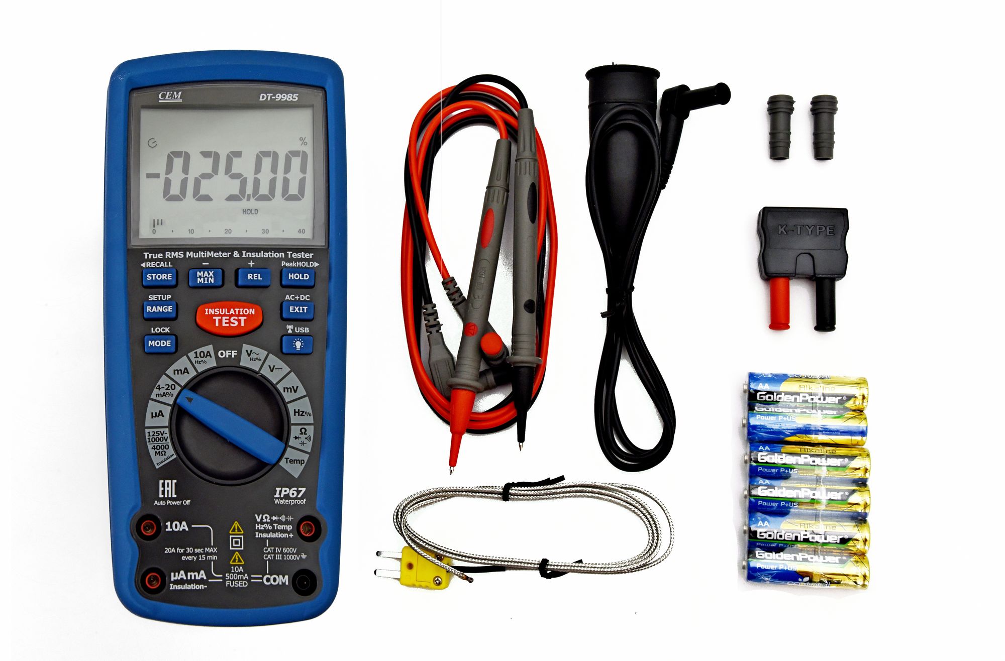 DT-9985 Измеритель сопротивления изоляции с True RMS мультиметром - CEM