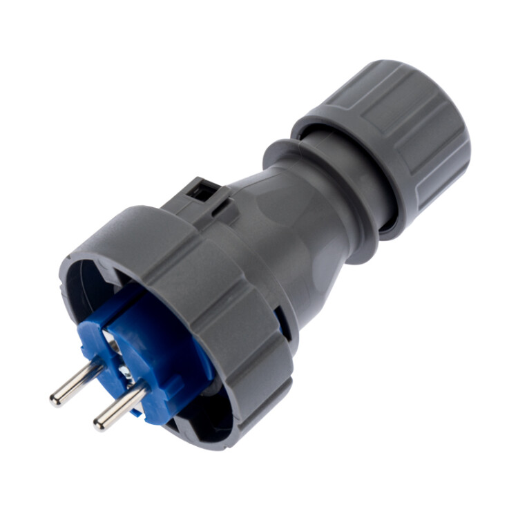 Вилка прямая влагозащищенная 2P+РE, 16 А, IP68 111-013 - Rexant