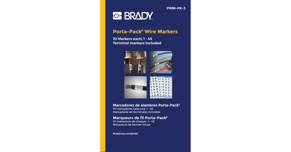 Купить Кабельные маркеры PWM-PK-3 BRADY оптом в Москве