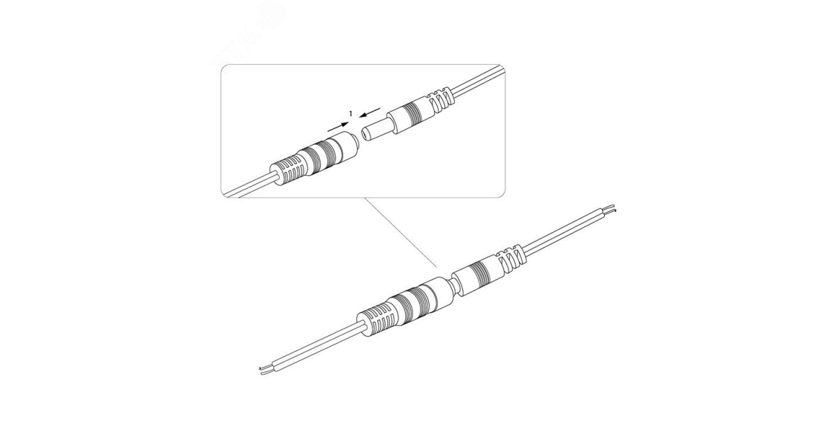 Купить Разъем питания DC штекер 2,1х5,5мм с проводом 20 см 14-0313 Rexant оптом в Москве