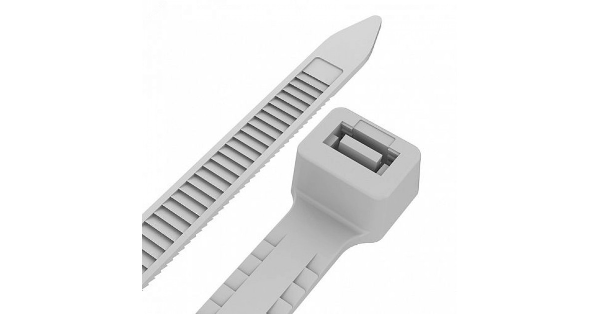 Купить Хомут-стяжка нейлоновая с тройным замком 200x7,5мм, белая (100 шт/уп) 67-0202 Rexant оптом в Москве