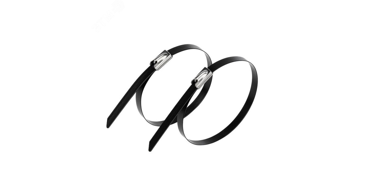 Купить Хомут стальной с полимерным покрытием 152х4.6 (уп.50шт) 07-0158-5 Rexant оптом в Москве